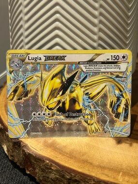 Pokémon TCG Lugia BREAK 79/124 Fates Collide Holo Gold Rare Card, 2016